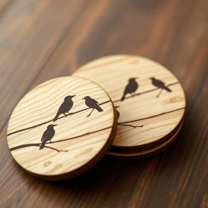 Birds on Wires Coasters