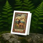 Bruiser the Elk Whidbey Island Greeting Card