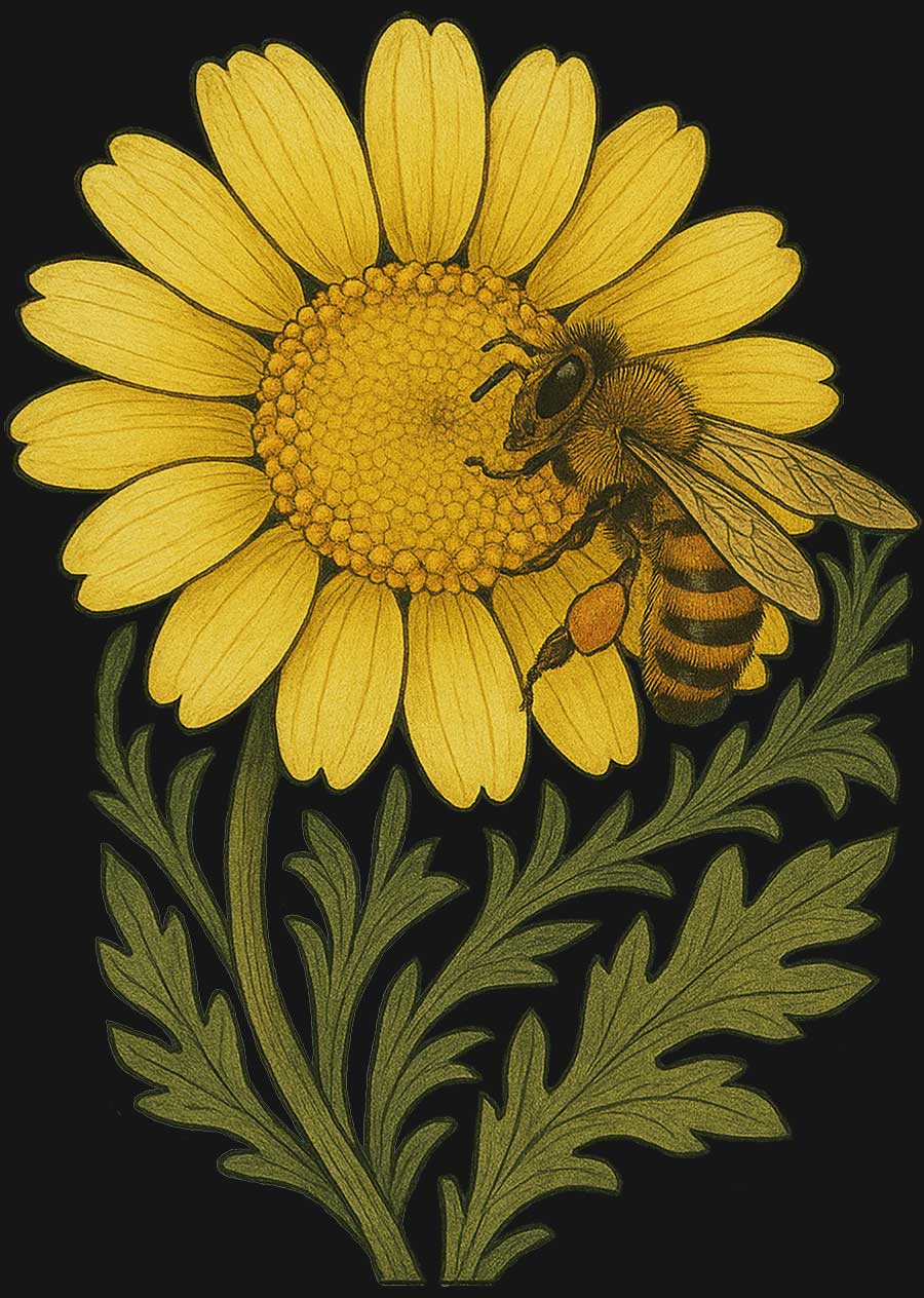 Honey Bee on Daisy Design