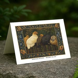 Roosting Pullets Greeting Card