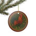 Rhode Island Red Rooster Ornament